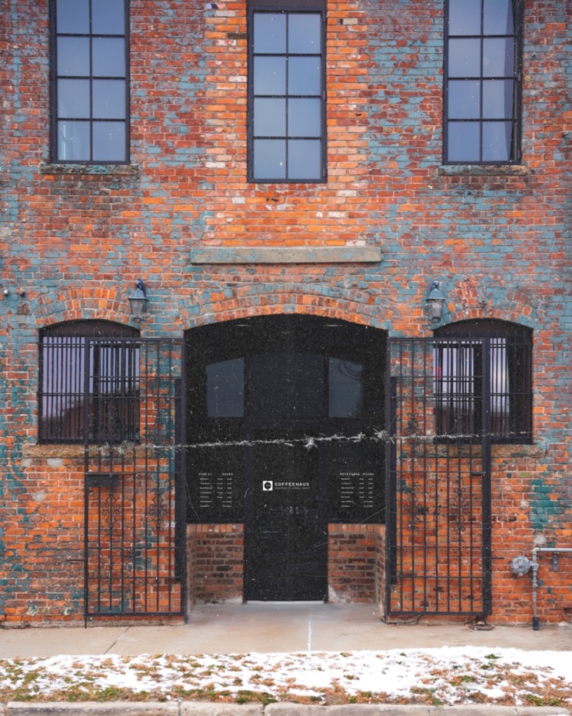 Front door of the Coffeehaus roastery in Detroit